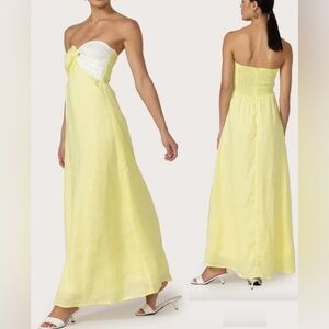 Lusana Melody Linen dress Lime NWTs sz S